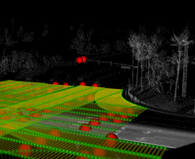 LIDAR photo of road