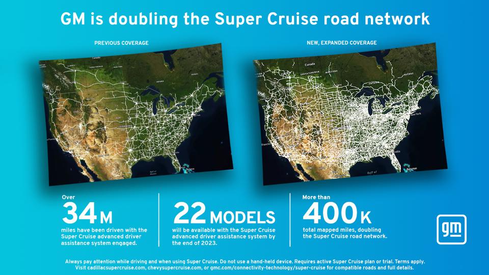 GM Super Cruiz Coverage Map