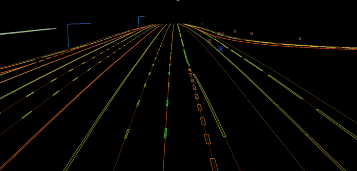 LIDAR image of highway